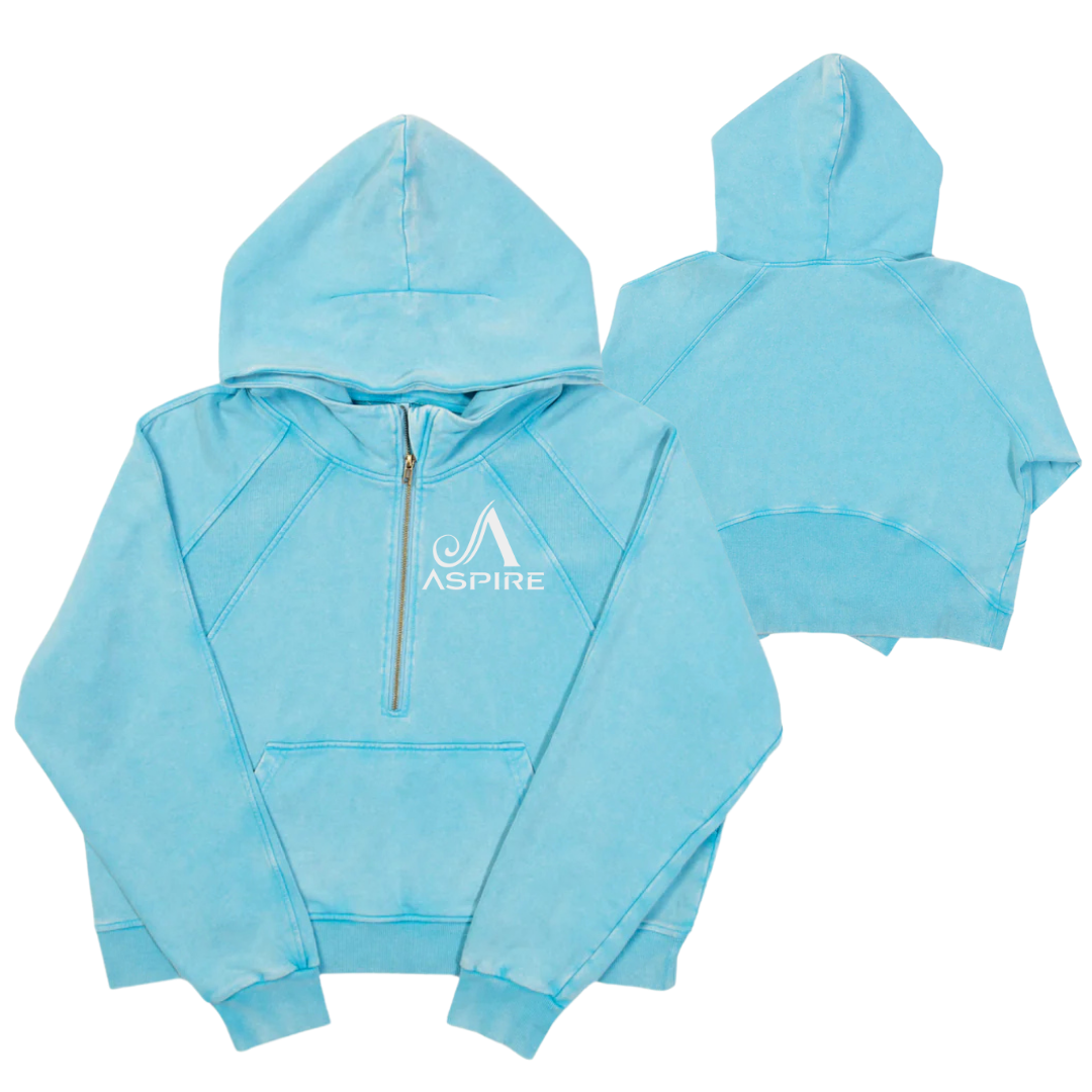 Aspire Blue Hoodie with 1/4 Zip