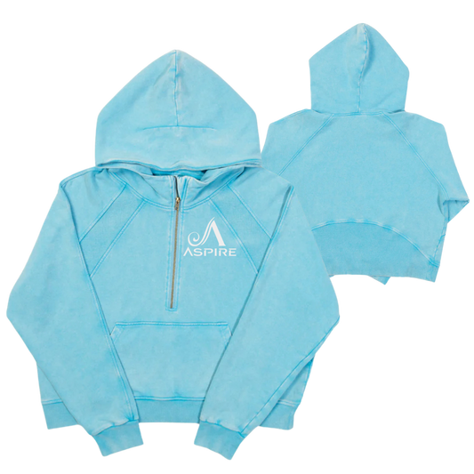 Aspire Blue Hoodie with 1/4 Zip