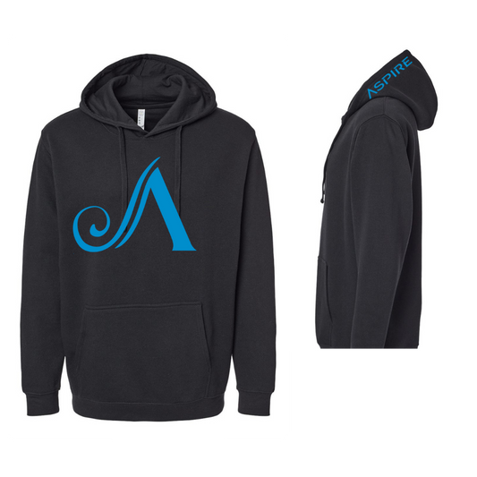 Aspire Unisex Hoodie with Front Logo + Hood Detail