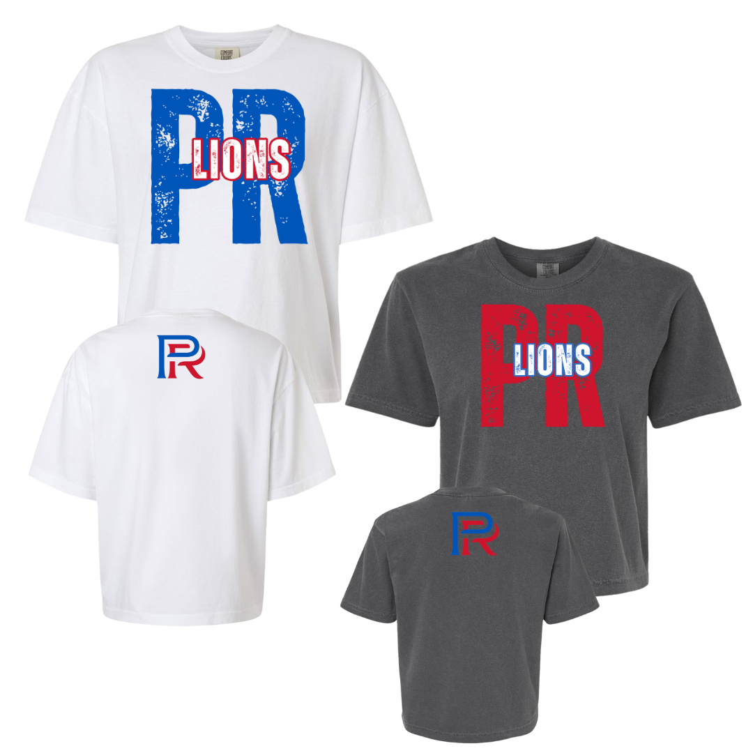 Distressed PR Lions Adult T-Shirt