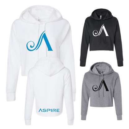 Aspire Cropped Hoodie with Front Logo + Back  Detail