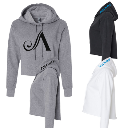 Aspire Cropped Hoodie with Front Logo + Hood Detail