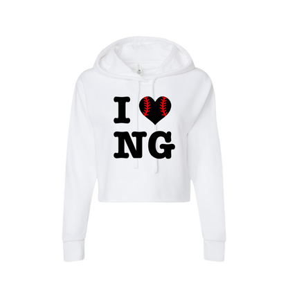 I Heart NG Cropped Hoodie