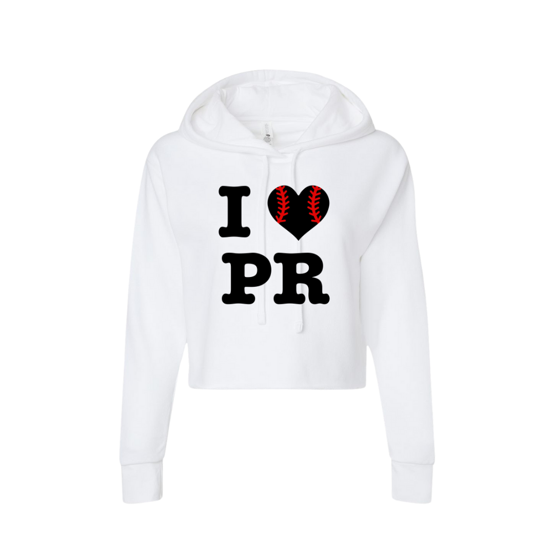 I Heart PR Cropped Hoodie