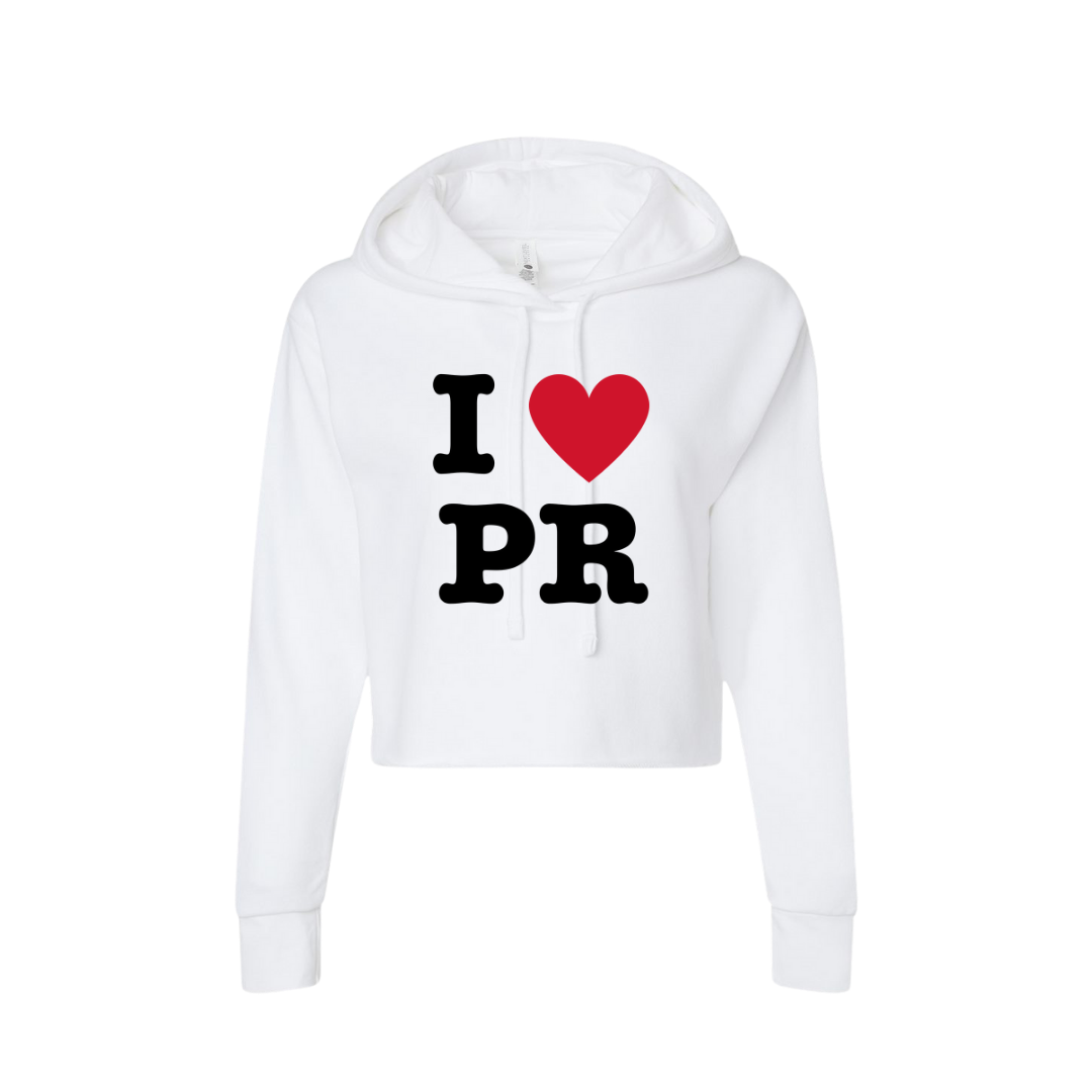 I Heart PR Cropped Hoodie