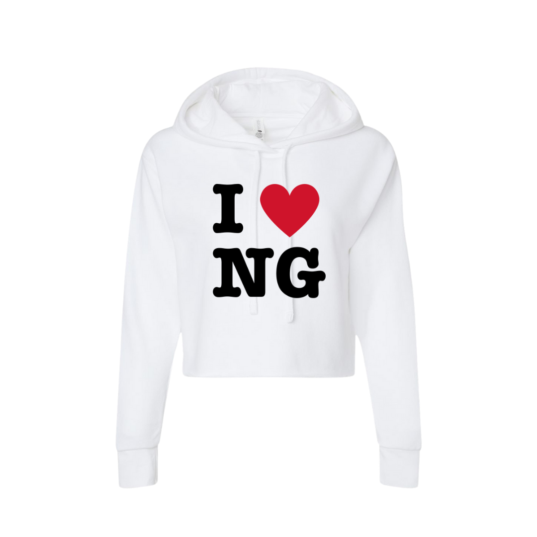 I Heart NG Cropped Hoodie