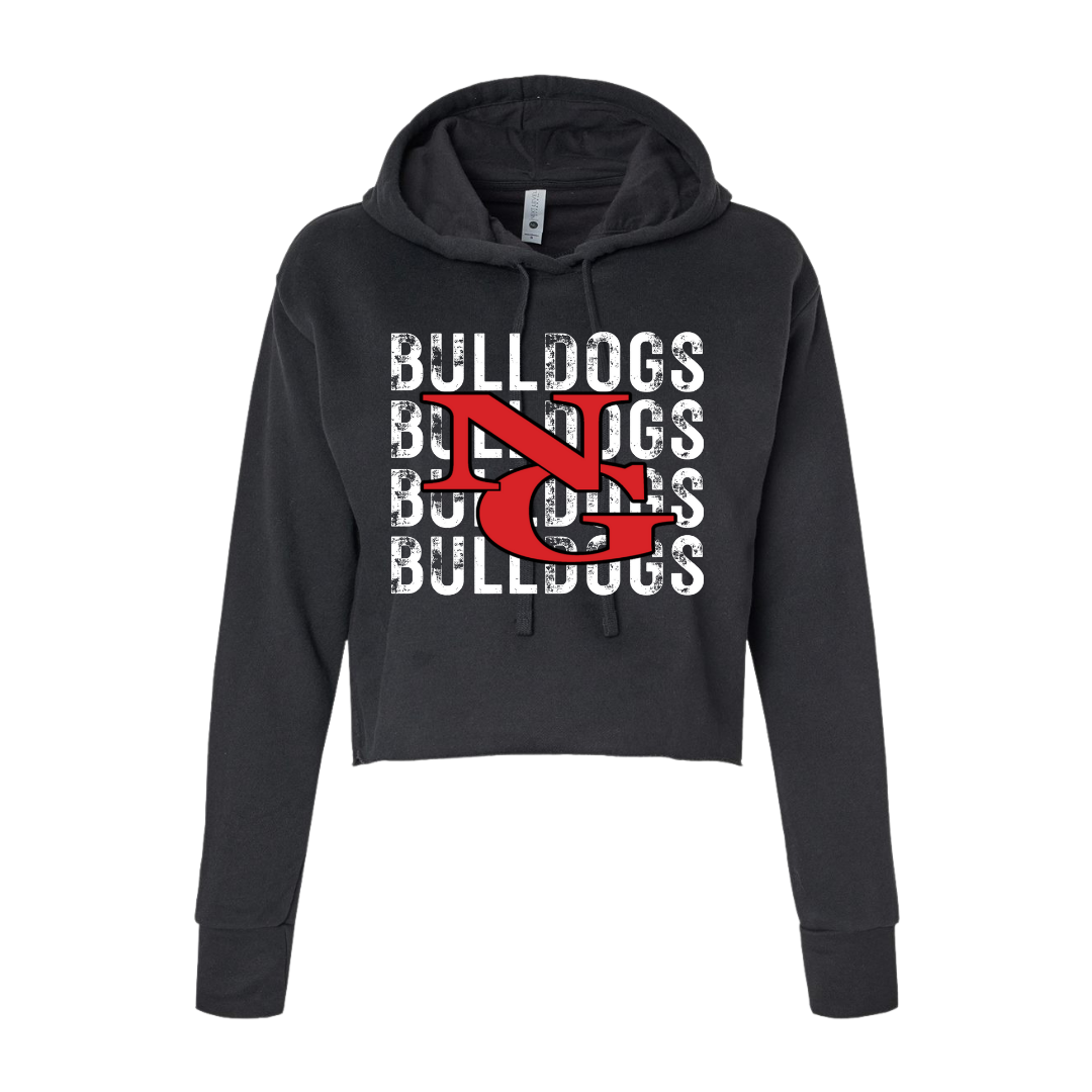 NG + Stacked Bulldogs Women's Cropped Hoodie