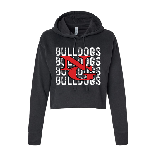 NG + Stacked Bulldogs Women's Cropped Hoodie