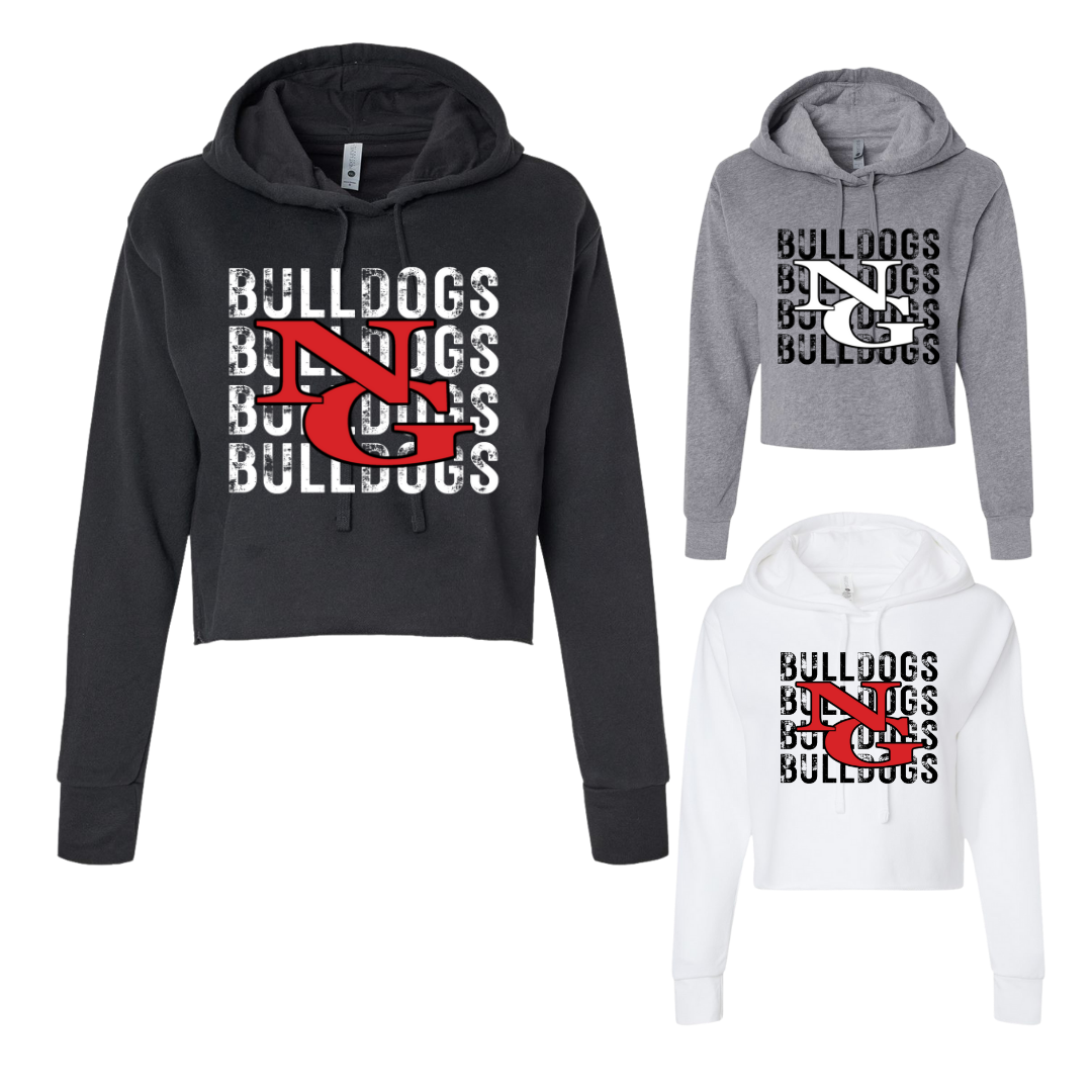 NG + Stacked Bulldogs Women's Cropped Hoodie