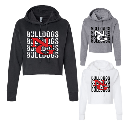 NG + Stacked Bulldogs Women's Cropped Hoodie