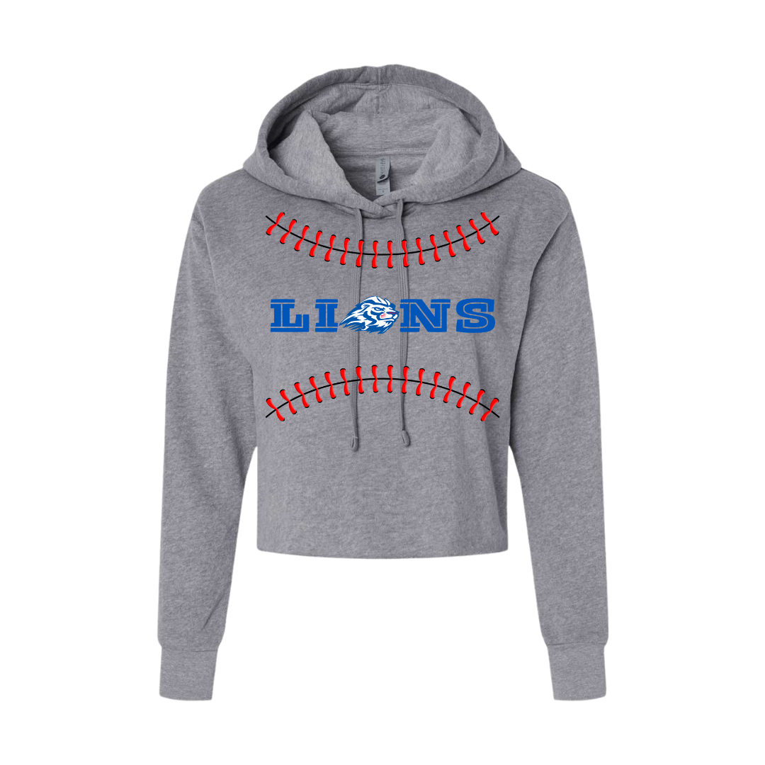 Lions Ball Seam Women's Cropped Hoodie