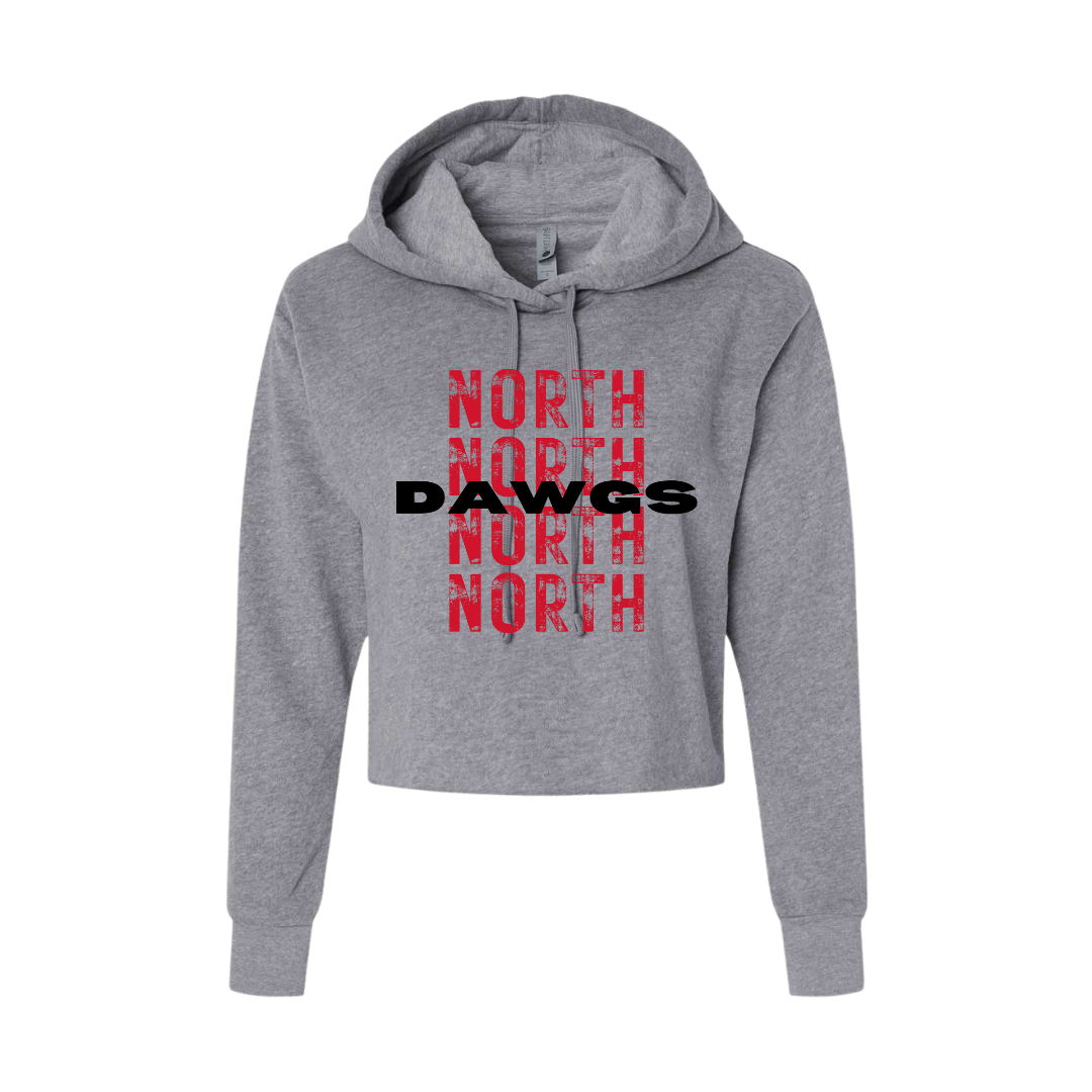 Dawgs + Stacked North Women's Cropped Hoodie