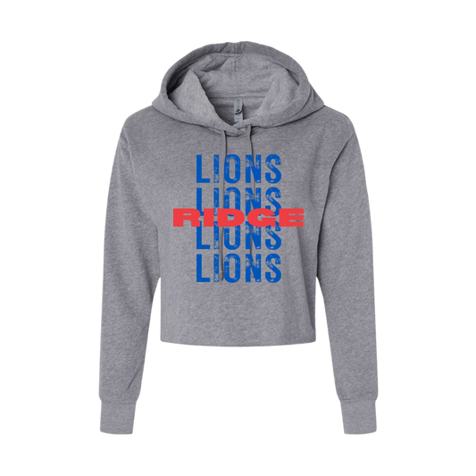 Ridge + Stacked Lions Women's Cropped Hoodie