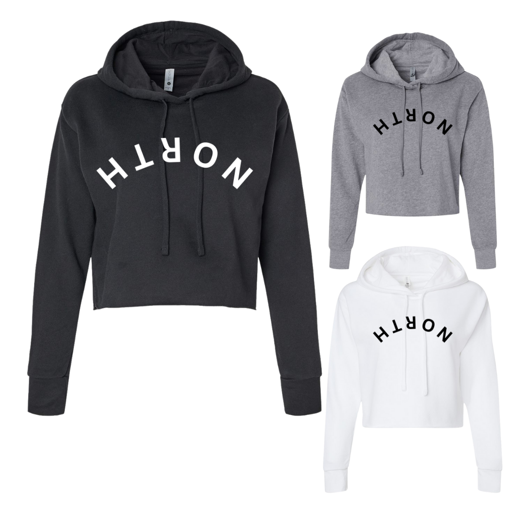 Upside Down North Women's Cropped Hoodie