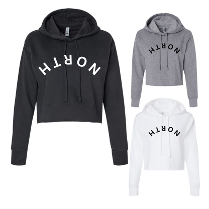 Upside Down North Women's Cropped Hoodie