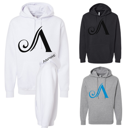 Aspire Unisex Hoodie with Front Logo + Hood Detail