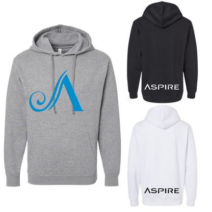 Aspire Unisex Hoodie with Front Logo + Back Detail